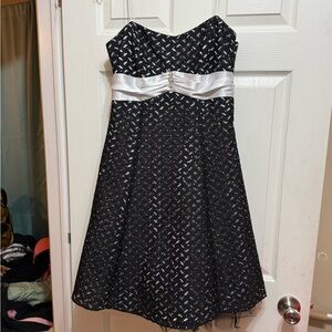 Elegant Black and White Kids Dress